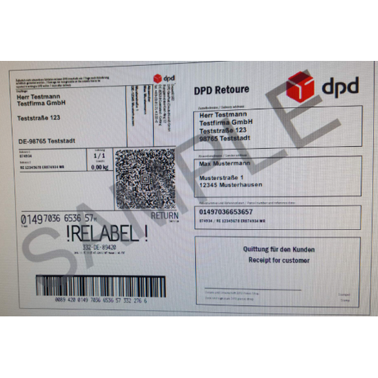 Étiquette de retour DPD